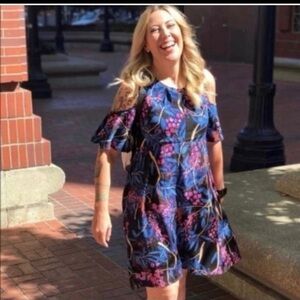 ANTHROPOLOGIE Maeve Blue Floral Dress